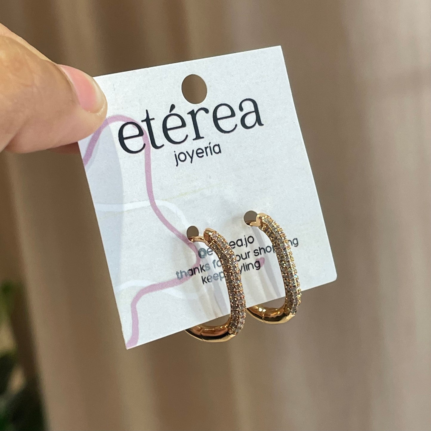 ARETES ÓVALO ALARGADO