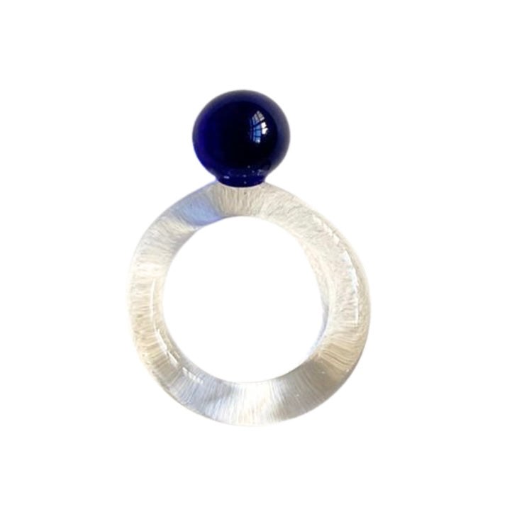 ANILLO BURBUJA AZUL