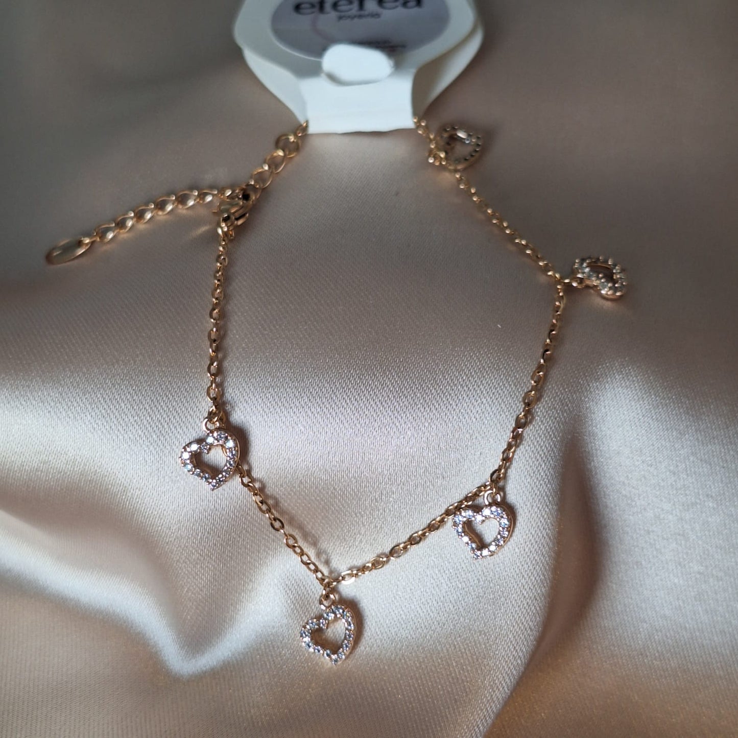 PULSERA CORAZON BRILLANTE