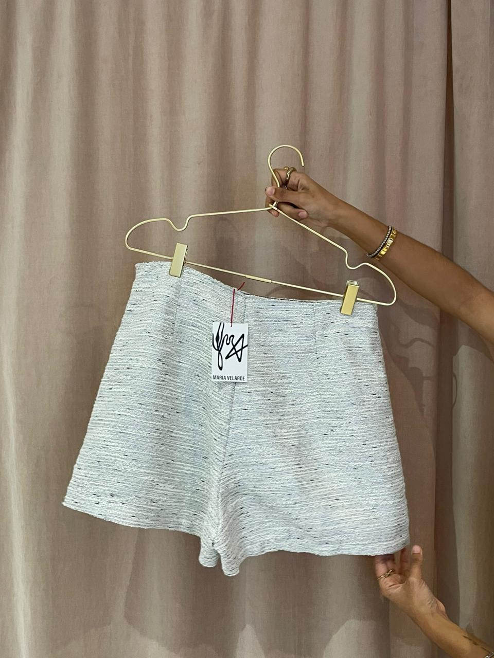 FALDA SHORT PLATA