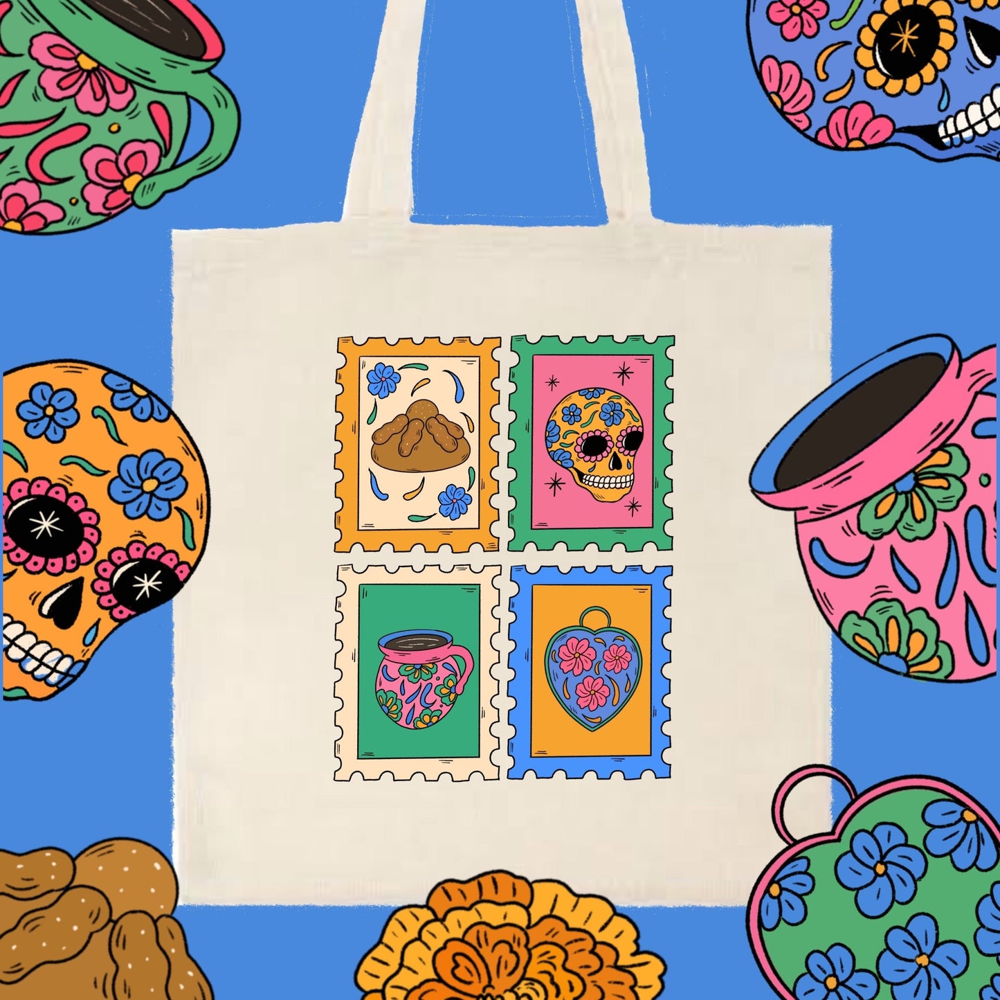 TOTE BAG POSTAL DIA DE MUERTOS