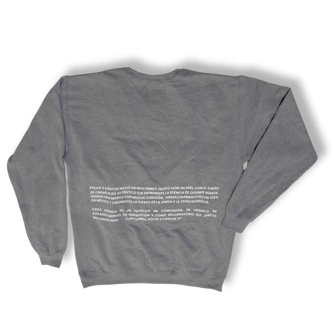 SUDADERA PÓLUX Y CÁSTOR GRIS