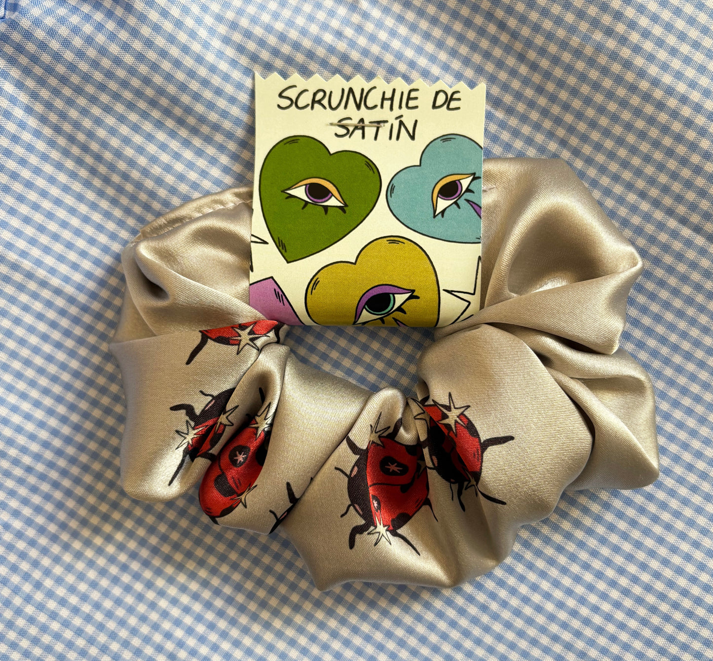 SCRUNCHIES DE SATÍN-INSECTOS