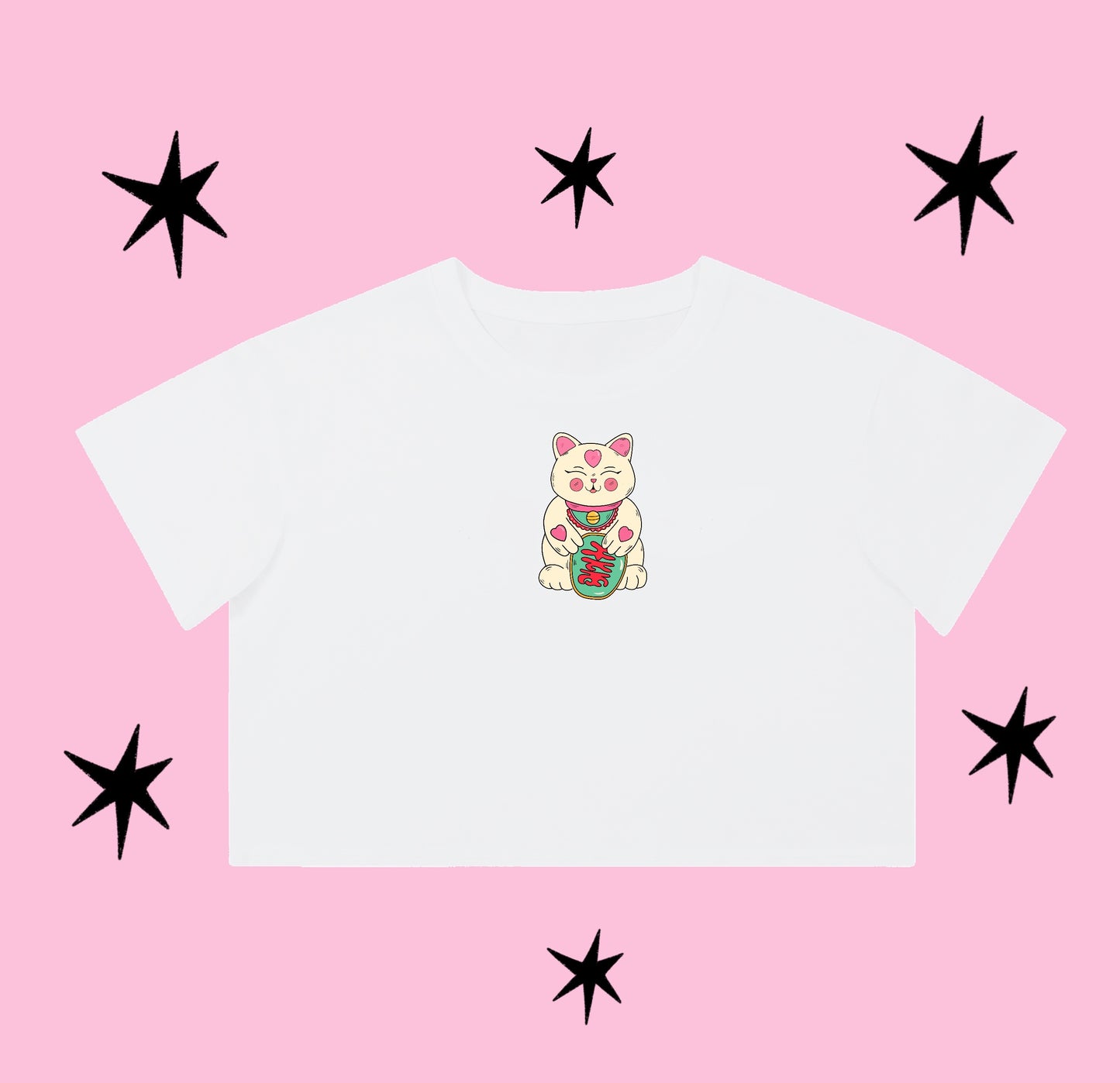 CROP TOP GATO DE LA SUERTE