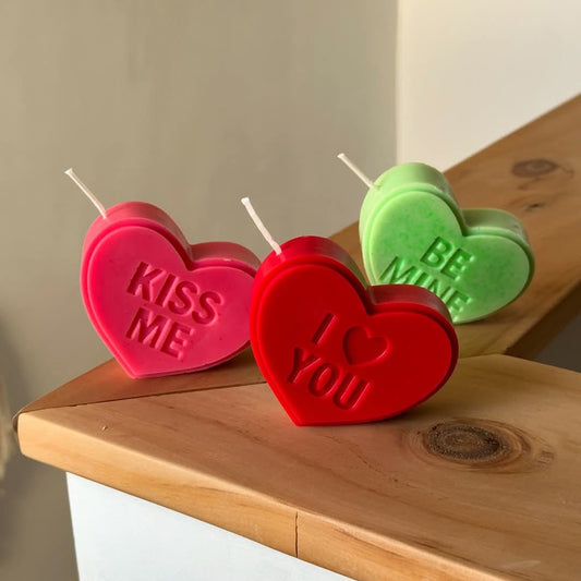 VELA CORAZONES VALENTINES DULCES