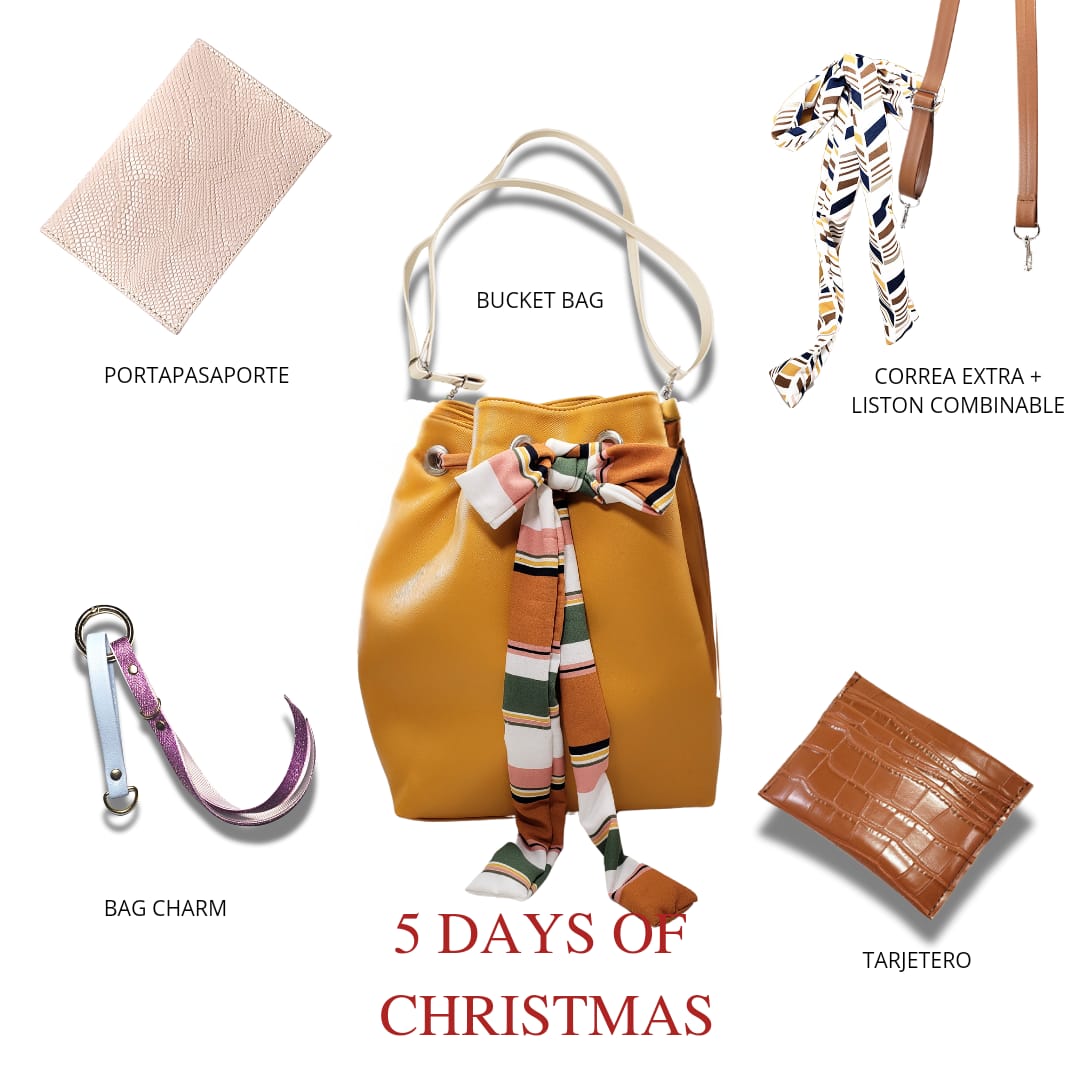 KIT 5 DAYS OF CHRISTMAS-BUCKET BAG