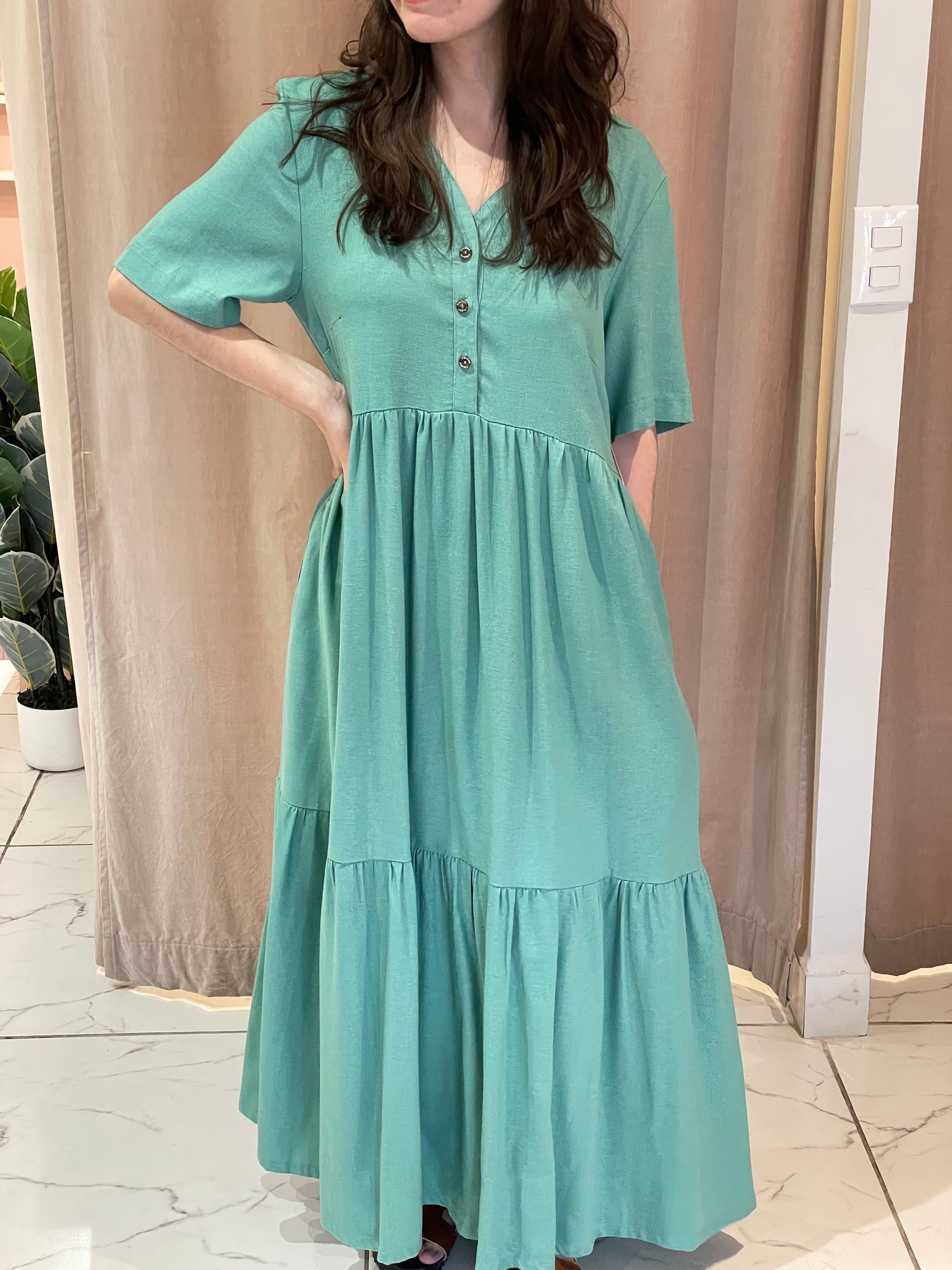 VESTIDO MAXI VENECIA VERDE