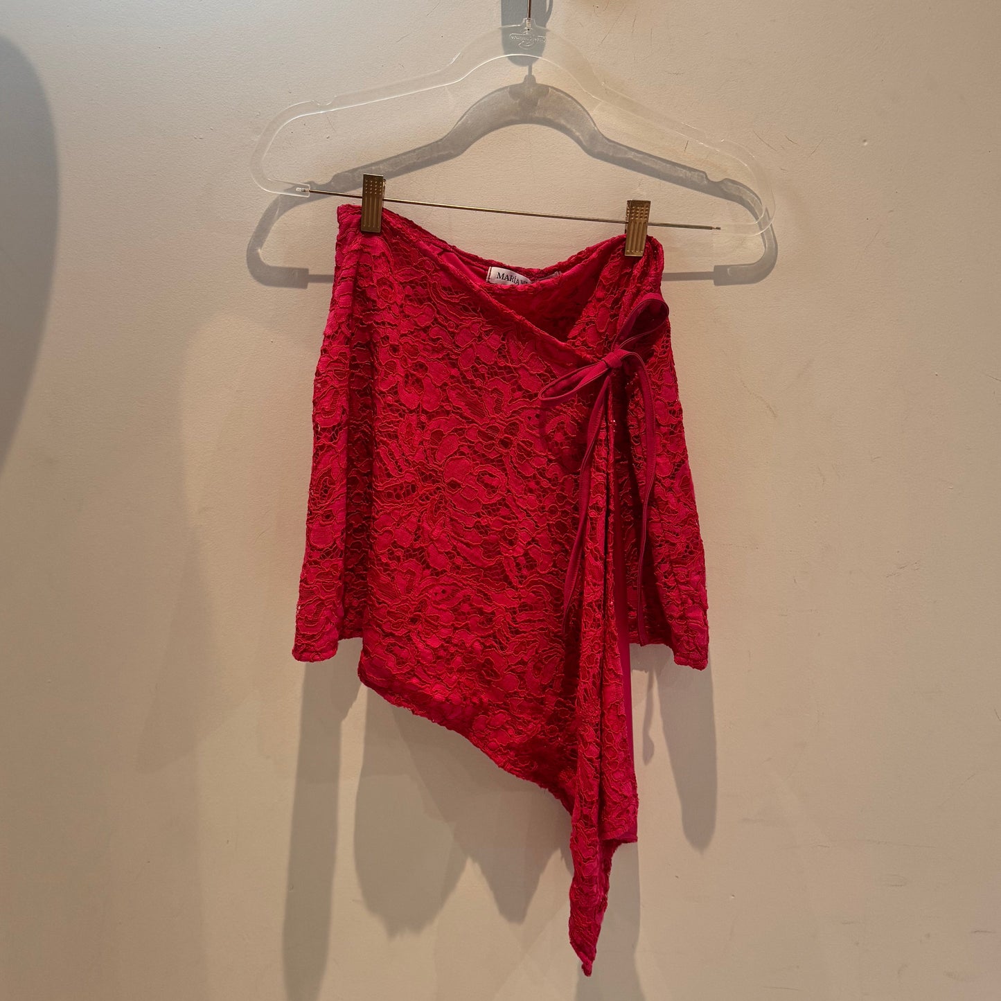 FALDA PAREO ENCAJE FUCSIA