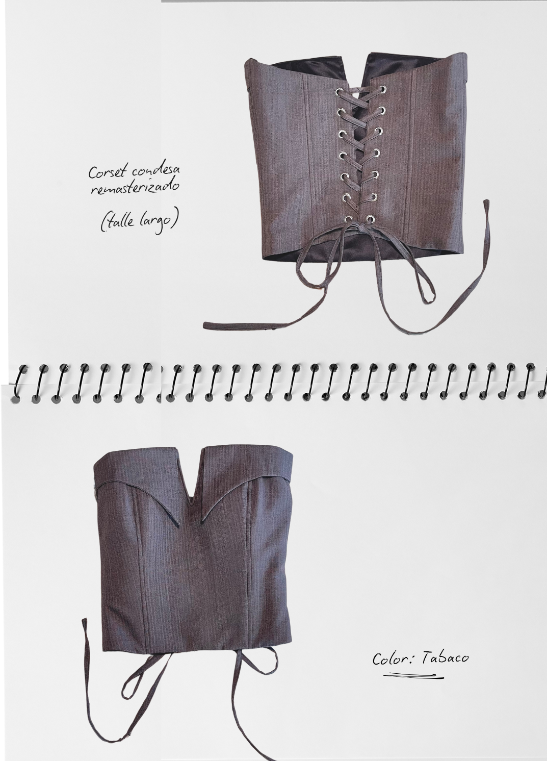 CORSET V CONDESA TABACO (TALLE LARGO)