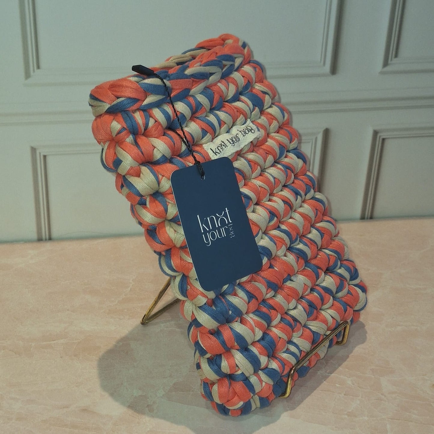 KINDLE SLEEVE CORAL/DENIM