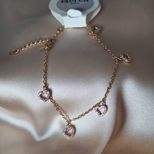 PULSERA CORAZON BRILLANTE