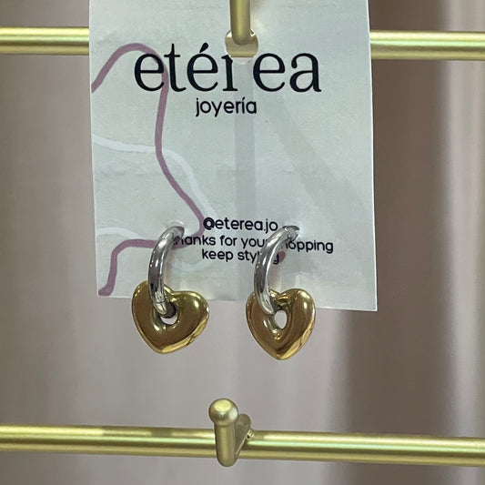 ARETES ARO CON CORAZON