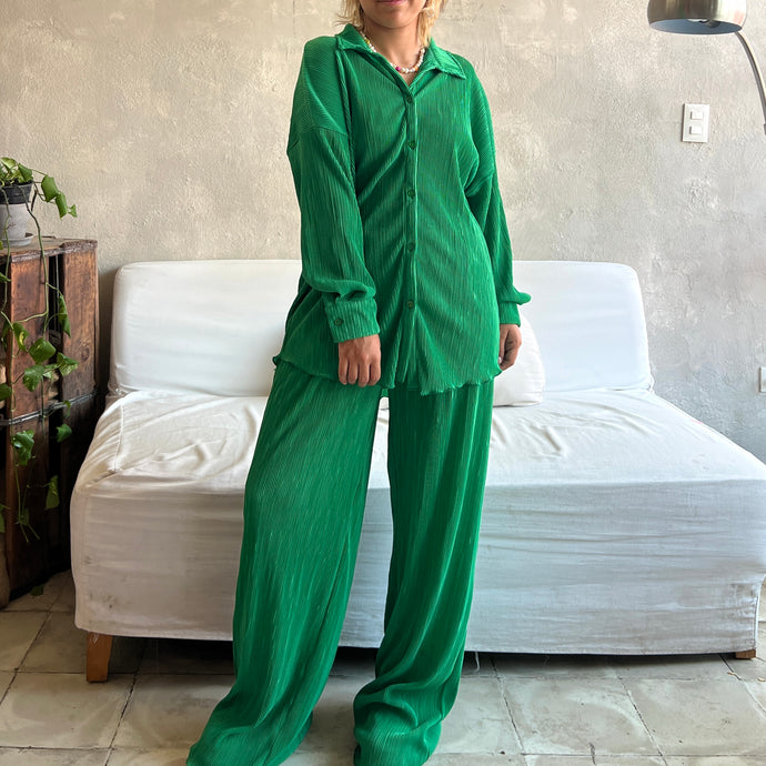 SET PLISADO VERDE