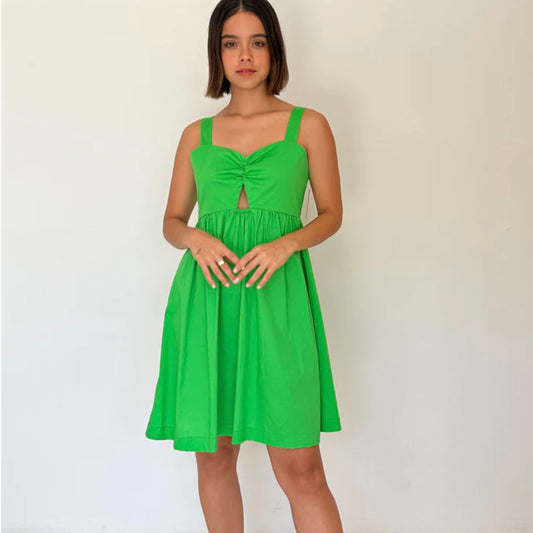 GREEN CORSICA DRESS
