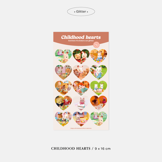 STICKERS HOLOGRÁFICOS CHILDHOOD HEARTS