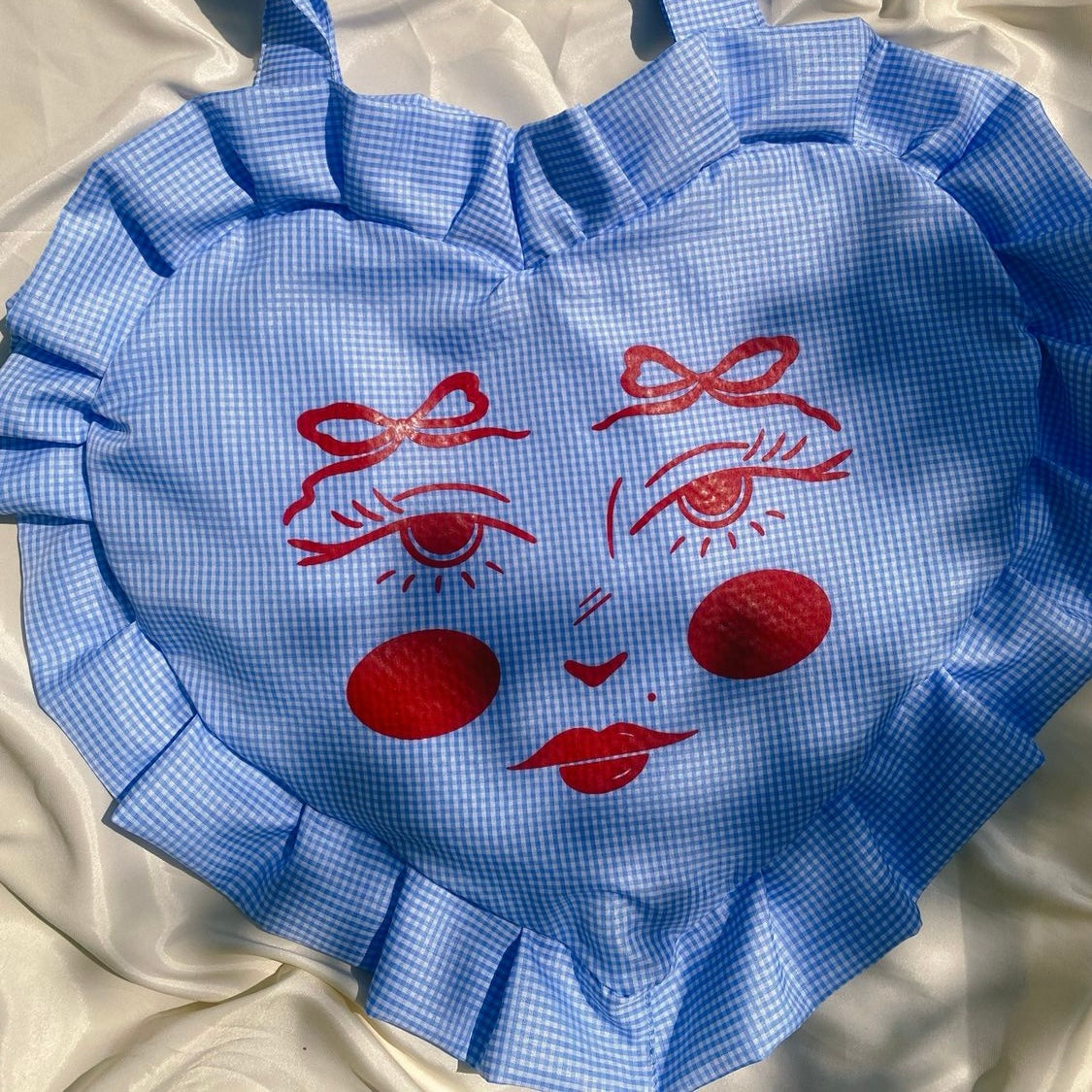 TOTE BAG CORAZÓN COQUETTE AZUL