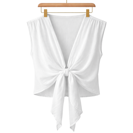 BLUSA NUDO OVERSIZE BLANCO