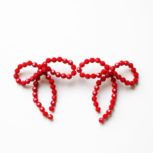 ARETES LIL BOWS RED BLOOD