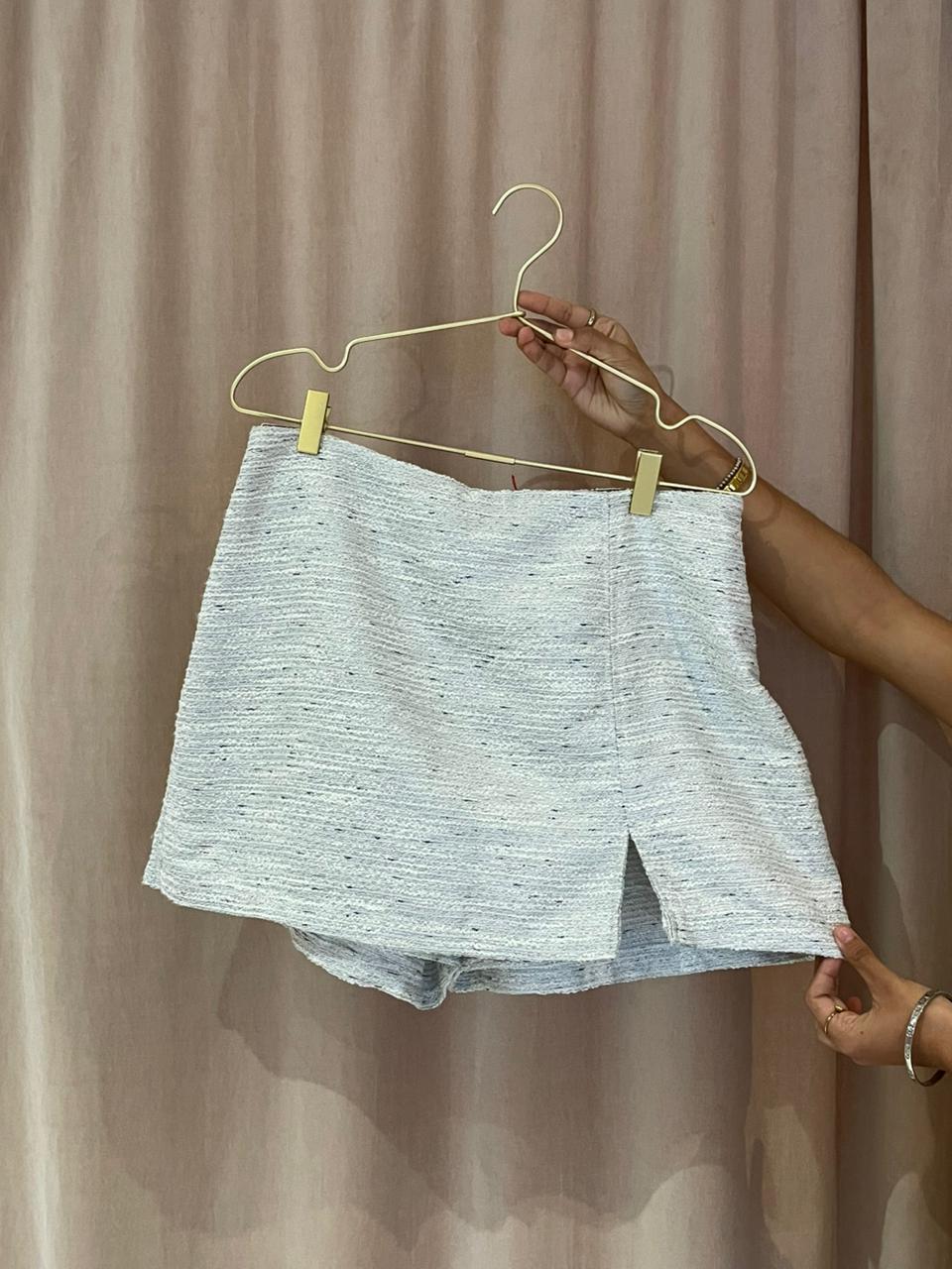 FALDA SHORT PLATA