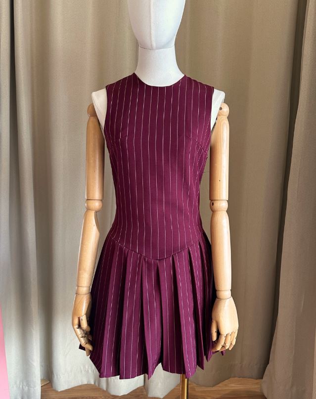 VESTIDO SCHOLAR BURGUNDY
