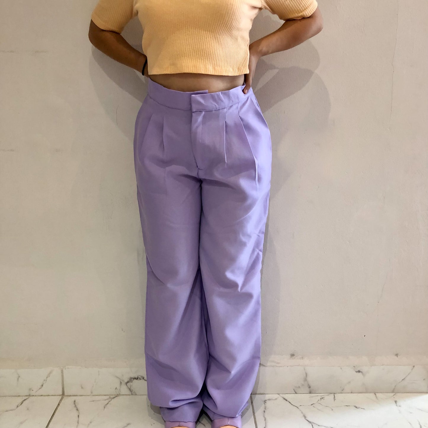 LILAC LOOSE TROUSERS
