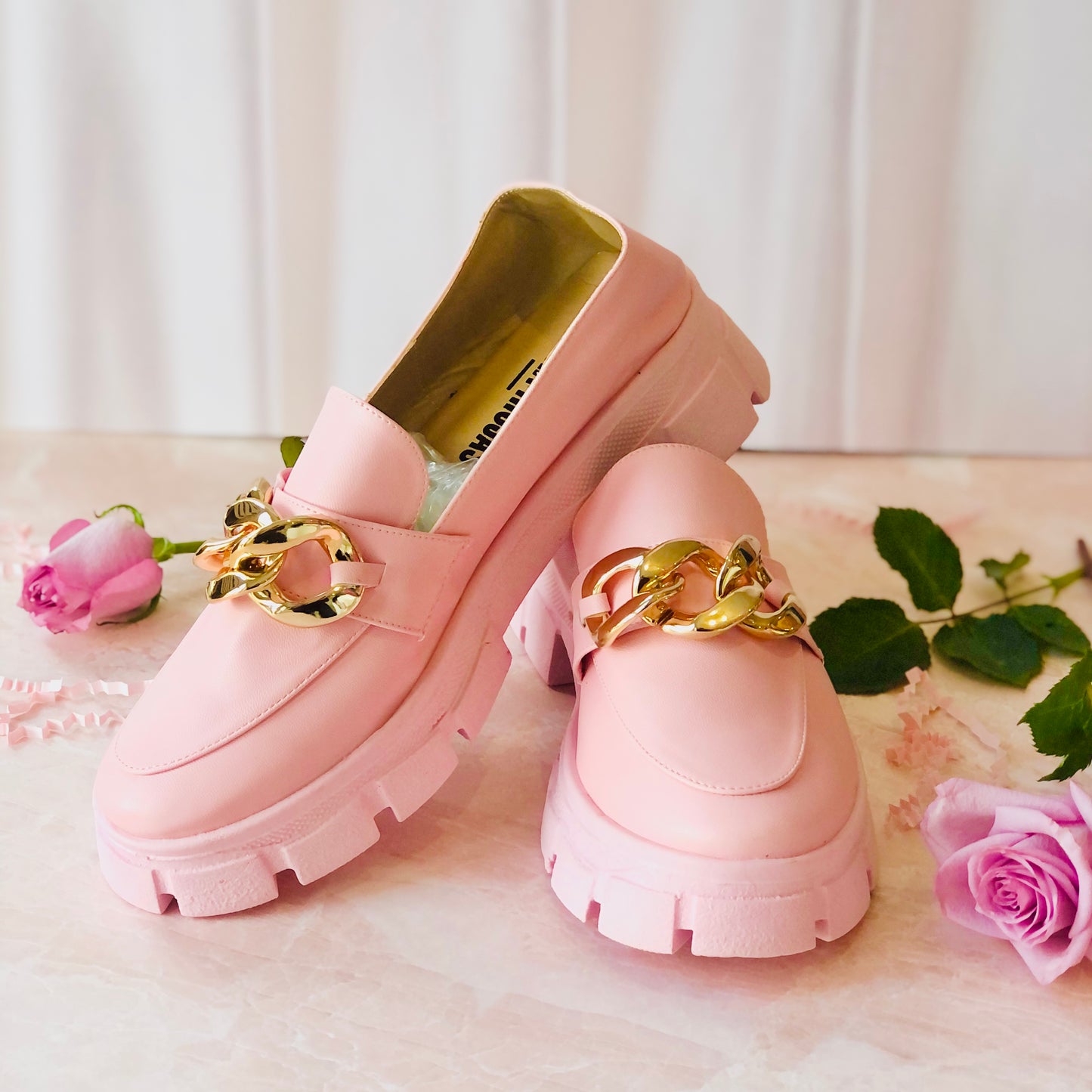PINK MACARENA LOAFERS