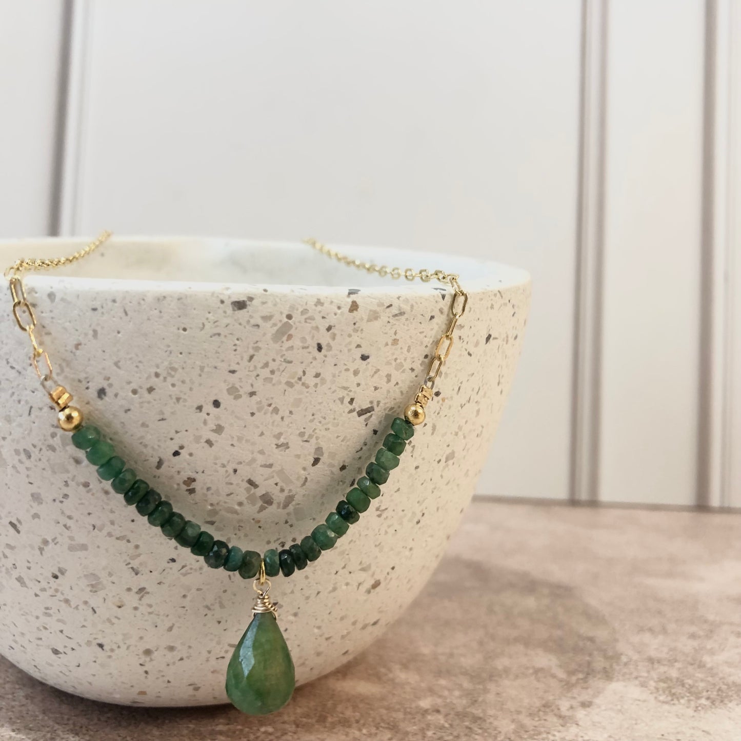 EMERALD DROP NECKLACE