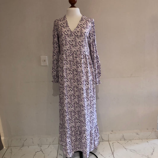 SMOCK LILIES MAXI DRESS