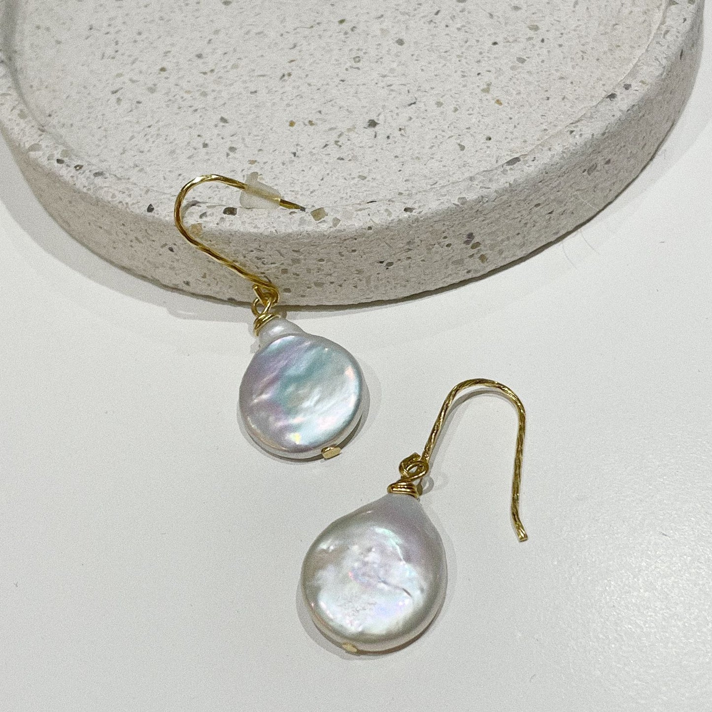 PEARL COIN EARRINGS